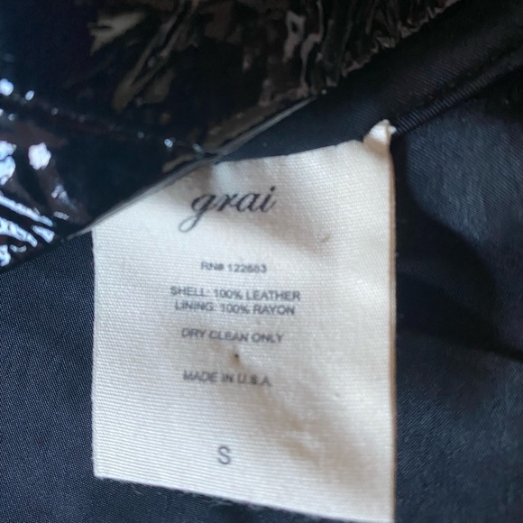 Grai patent leather jacket coat like Rick Owens AllSaints Spitalfields Rag Bone - Picture 5 of 7